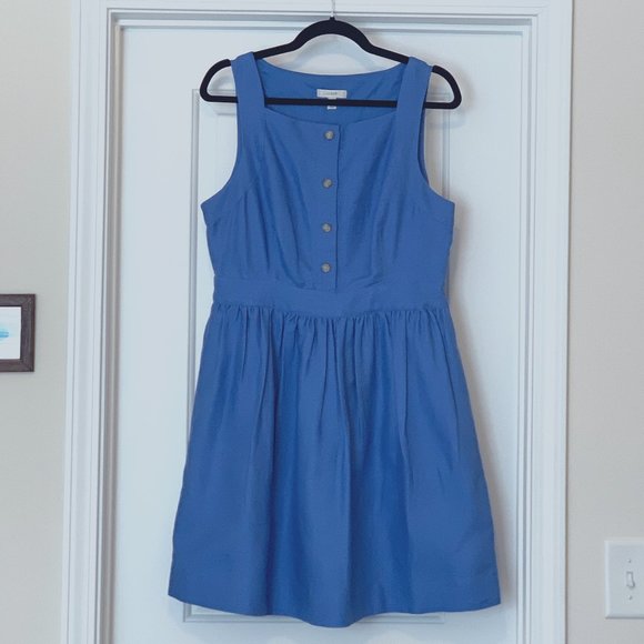 Gently Worn J. Crew Button Front A Line Dress - Picture 1 of 7